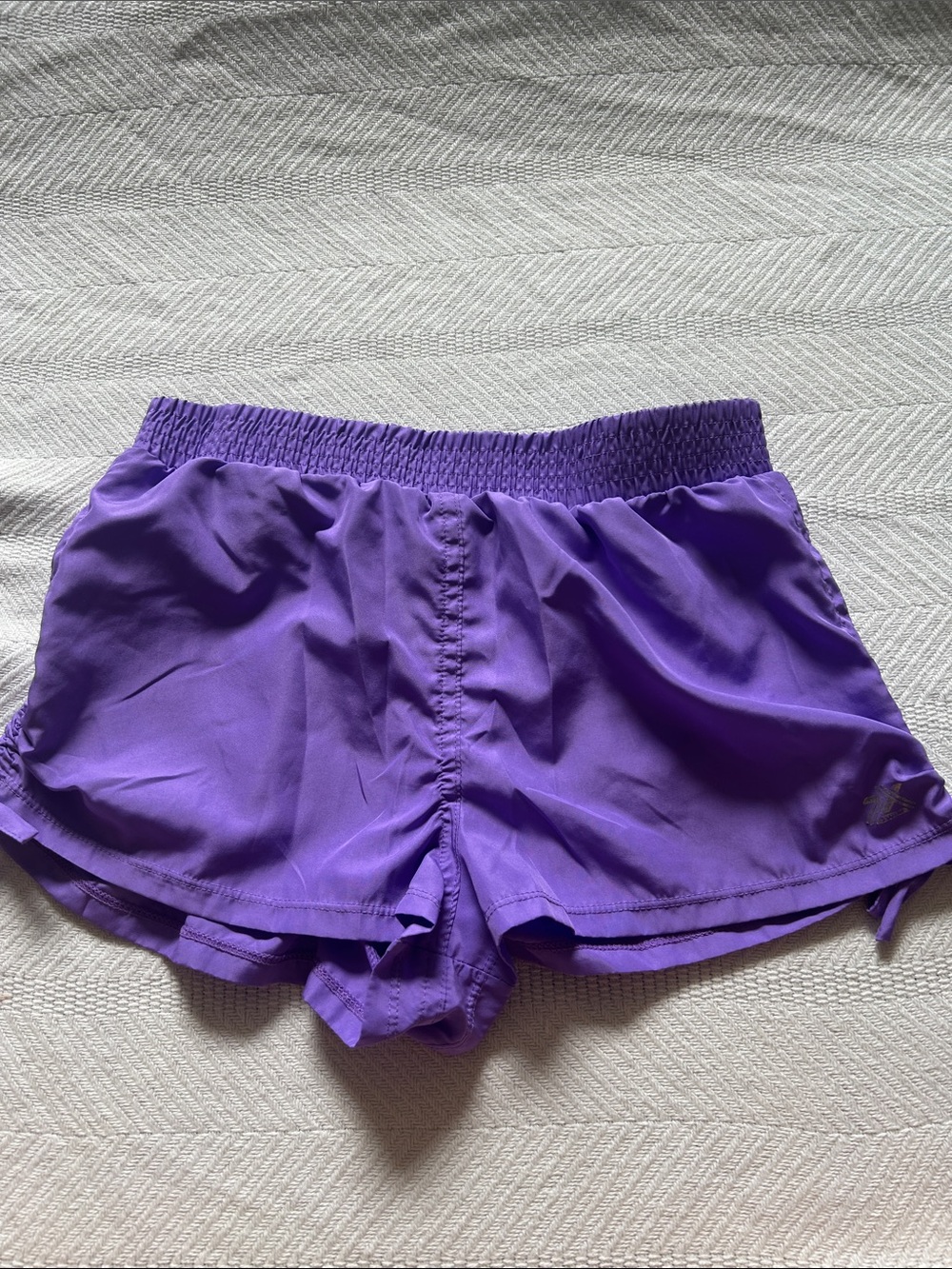 ZeroXposur Violet Smocked Swim Shorts
